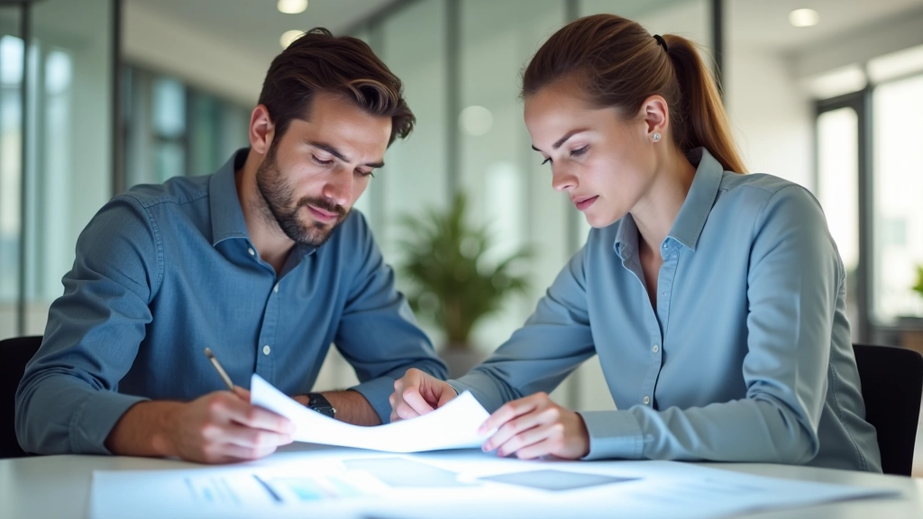 Žmonės apžiūrinėja biudžeto plano dokumentus ir finansines ataskaitas